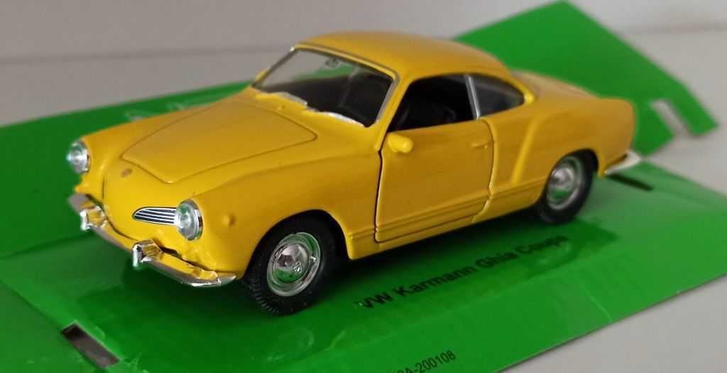 Macheta VW Karmann Ghia Type 14 1962 galben - Welly 1/36 Volkswagen