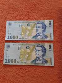 Vand doua bancnote de 1000 lei 1998