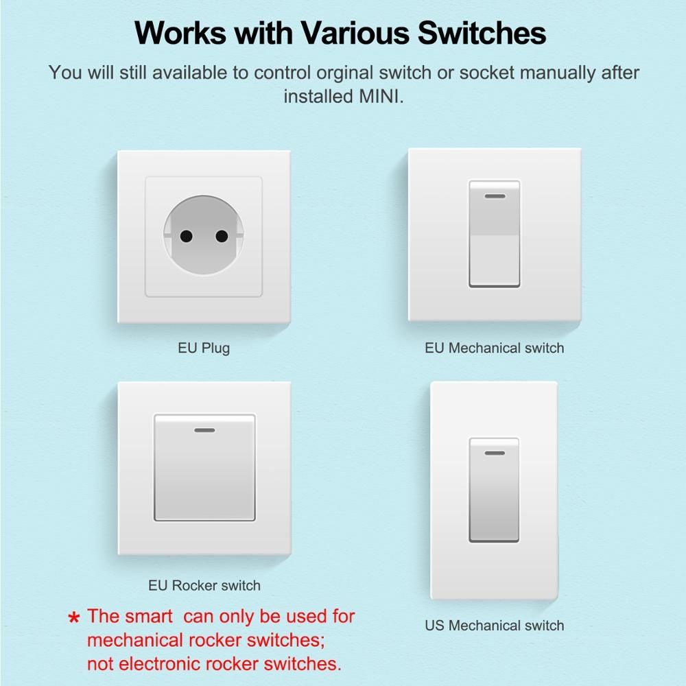 Tuya Smart WiFi 16A мини-превключвател без енергиен отчет