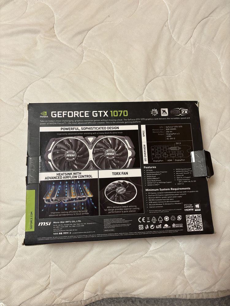 Msi armor 1070 8gb