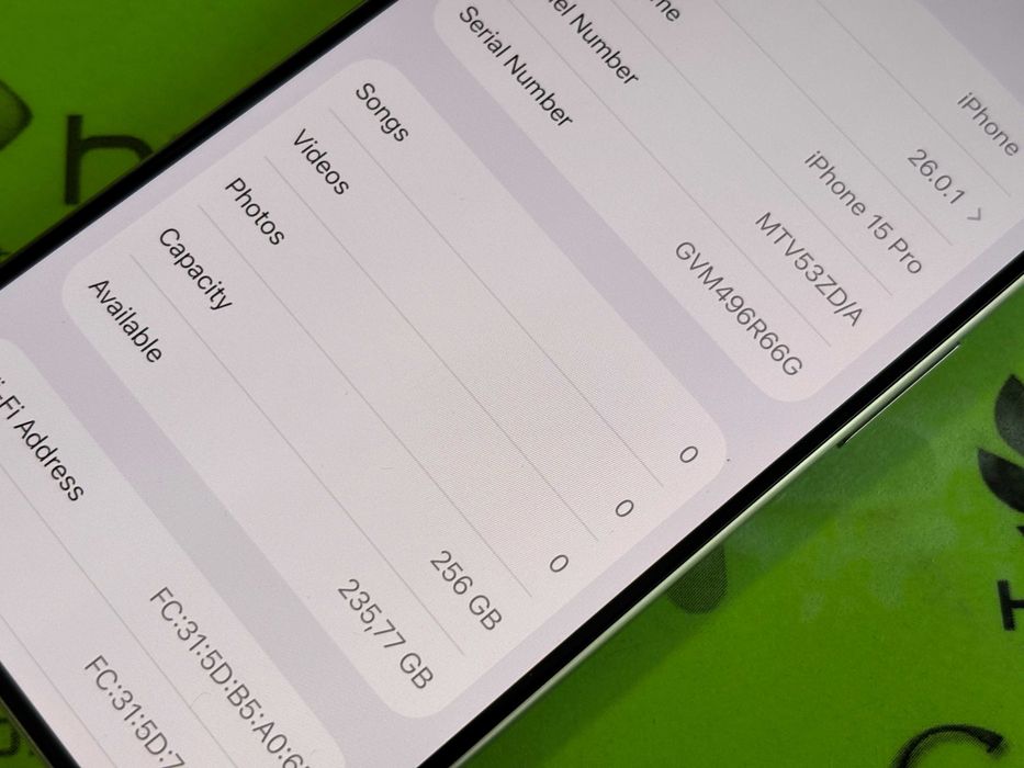 iPhone 15 Pro 256gb 93% батерия