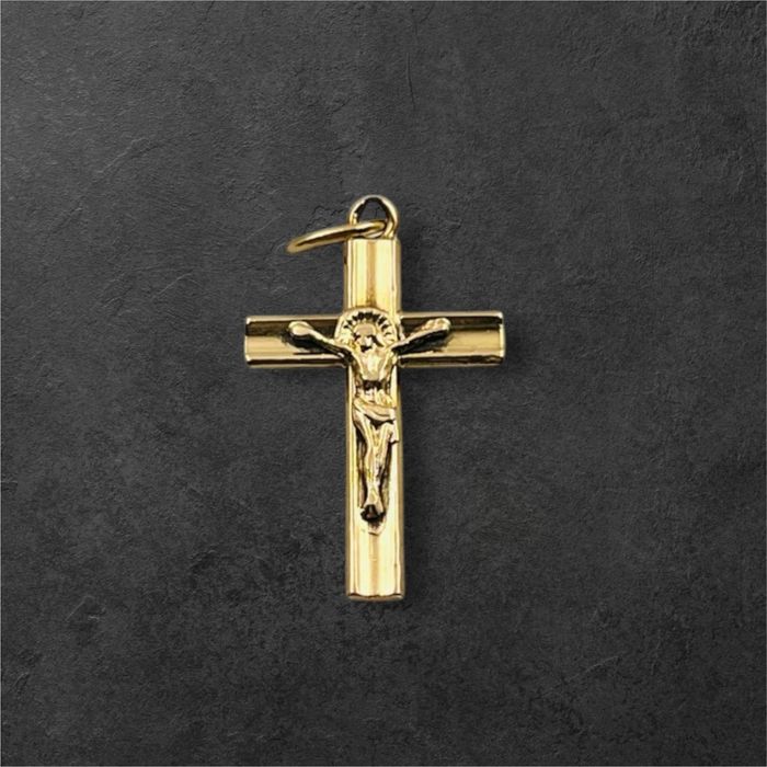 Златен кръст 14K висулка