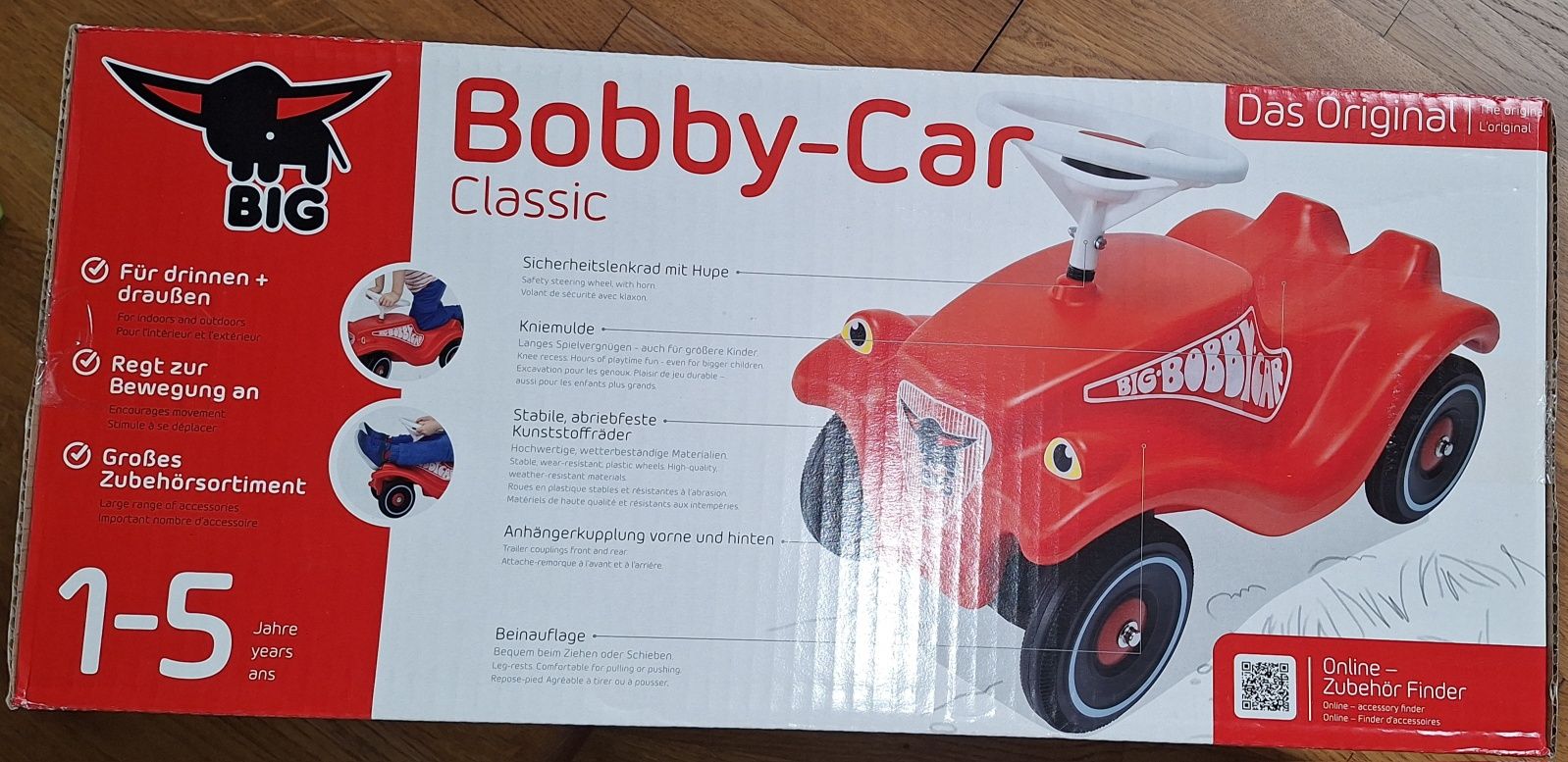 Masinuta Ride-on Big - Bobby Car Clasic, rosu,sigilata