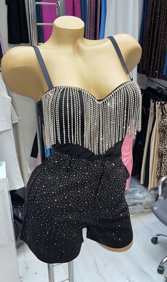 Compleu negru corset