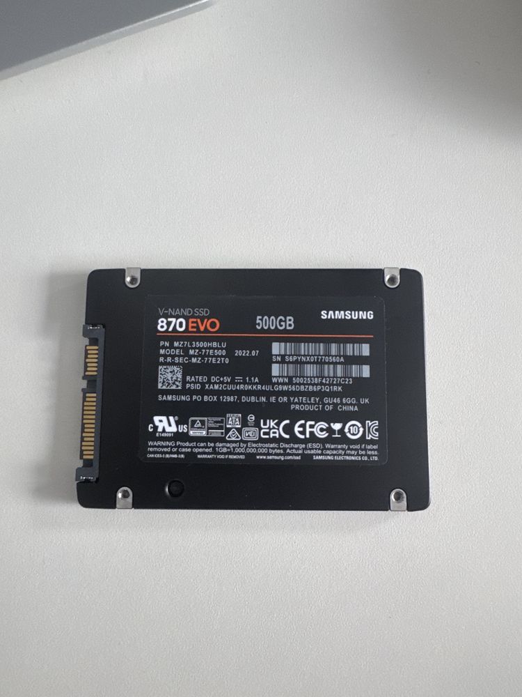SSD Samsung 500 GB // 870 EVO V-NAND SSD