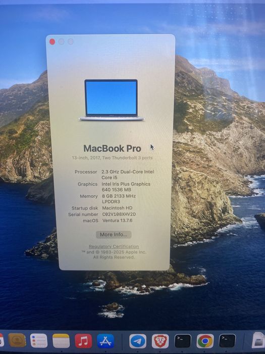 Macbook Pro (2017) 8/256