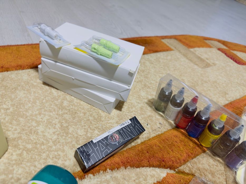 Kit complet pentru tatuaj 2 masini imprimanta termica