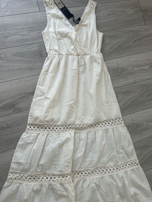 Rochie din in - culoare ivory