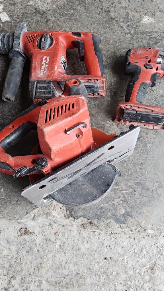 Лот Разпродажба Хилти Hilti перфоратор къртач винтоверт зарядно и друг