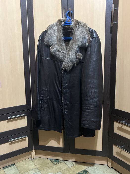 Кожаная турецкая мужская дубленка