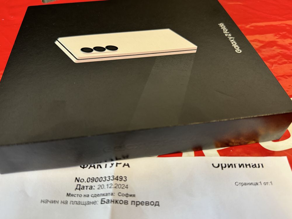 КАТО НОВ 512GB Samsung Fold 6 Технополис Гаранция 2026г. Pink Розов