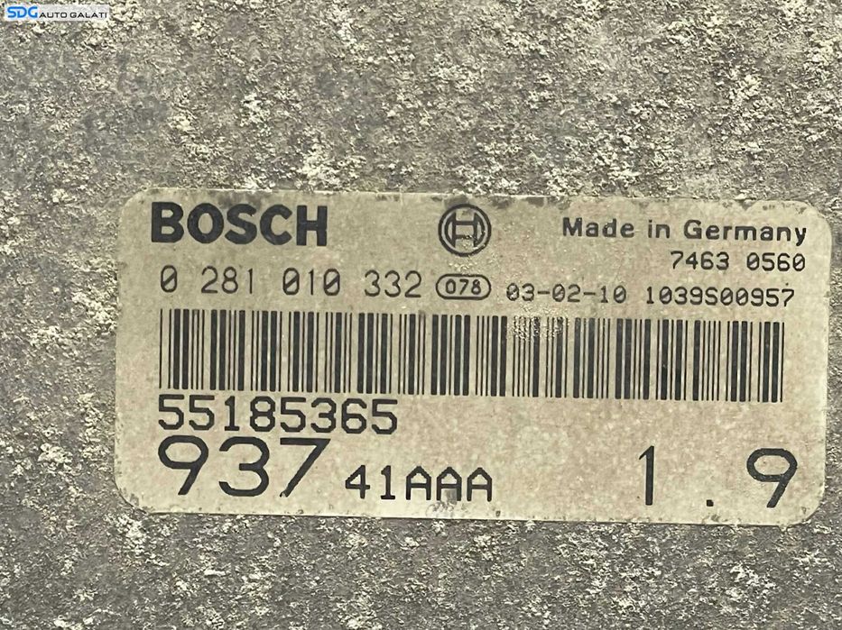 ECU Calculator Motor Bosch Alfa Romeo 156 1.9 JTD 1997 - 2006 Cod 55185365 0281010332 [L3129] [L3131]