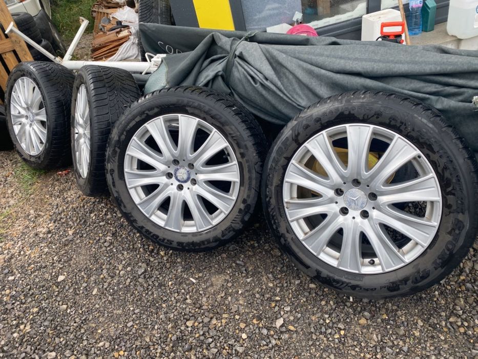 Оригинални джанти с отлични зимни Dunlop 245/50/18 Mercedes S ,Е,CLS,V