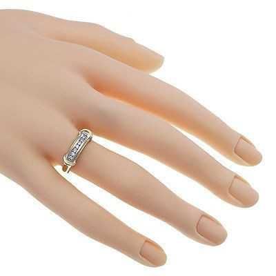 Inel Vintage Aur 14K Cu Briliante 0,11Crt