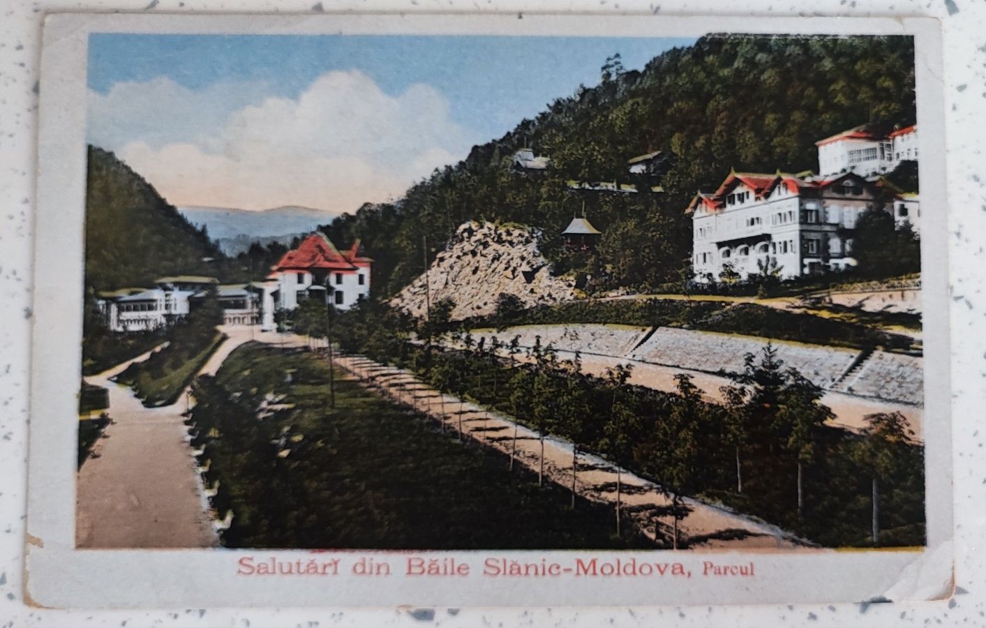 Carte poștală Slănic Moldova - Parcul