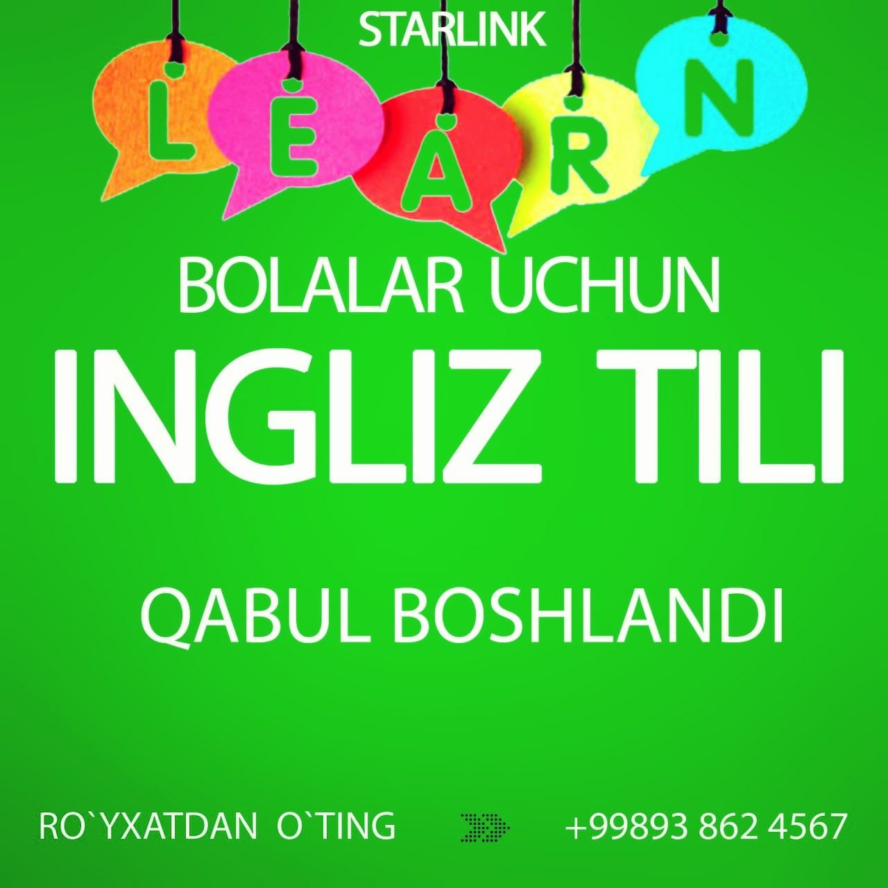 IELTS, CEFR, grammar kurslariga qabul boshlandi.