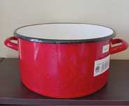 Cratita/oala fara capac emailata 7.25 L,rosu,26cm