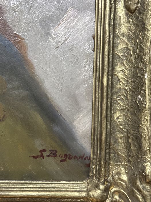 Portret tanara semnat S Bogdanovici