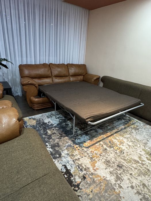 Canapele 3, 2  locuri + fotoliu Alprom (cadru din lemn)