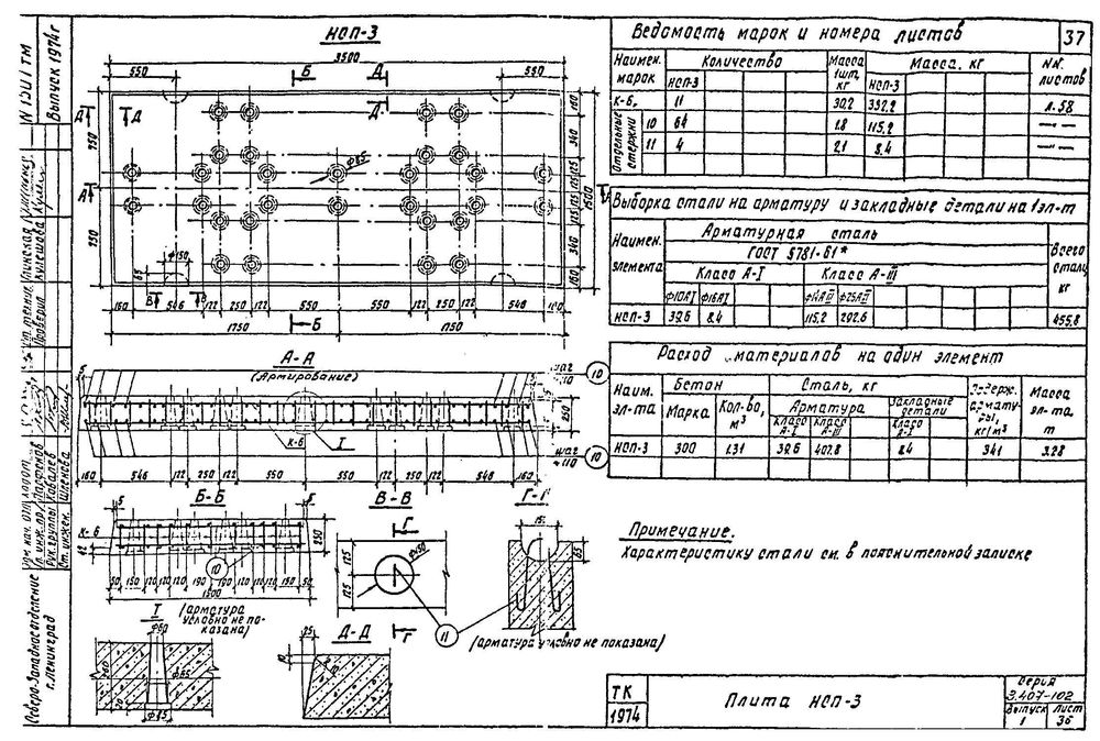 Плита НСП-3 перекрытия