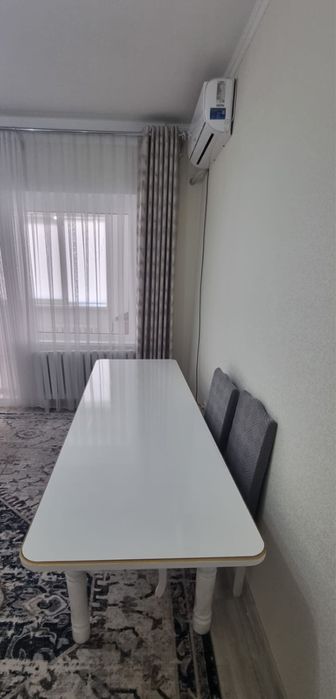 Стол 2 в 1, размер 250х80см и стулья 3 шт.
