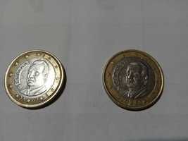 монети от 1 евро 2002/2008. 2 броя