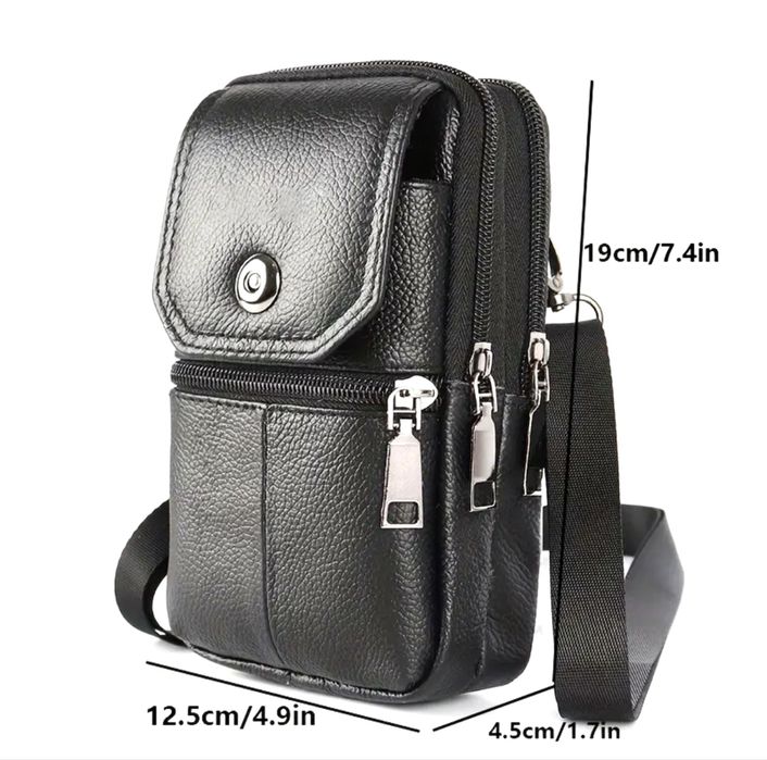 -20%Промоция•Компактни и Стилни дисплей чантички/Черна естествена кожа