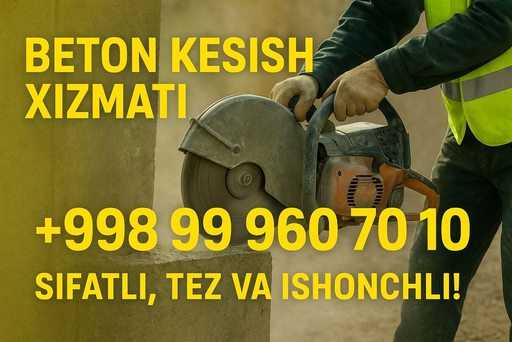 Beton kesish teshish xizmatllari almazne bureniya adboyne malatok