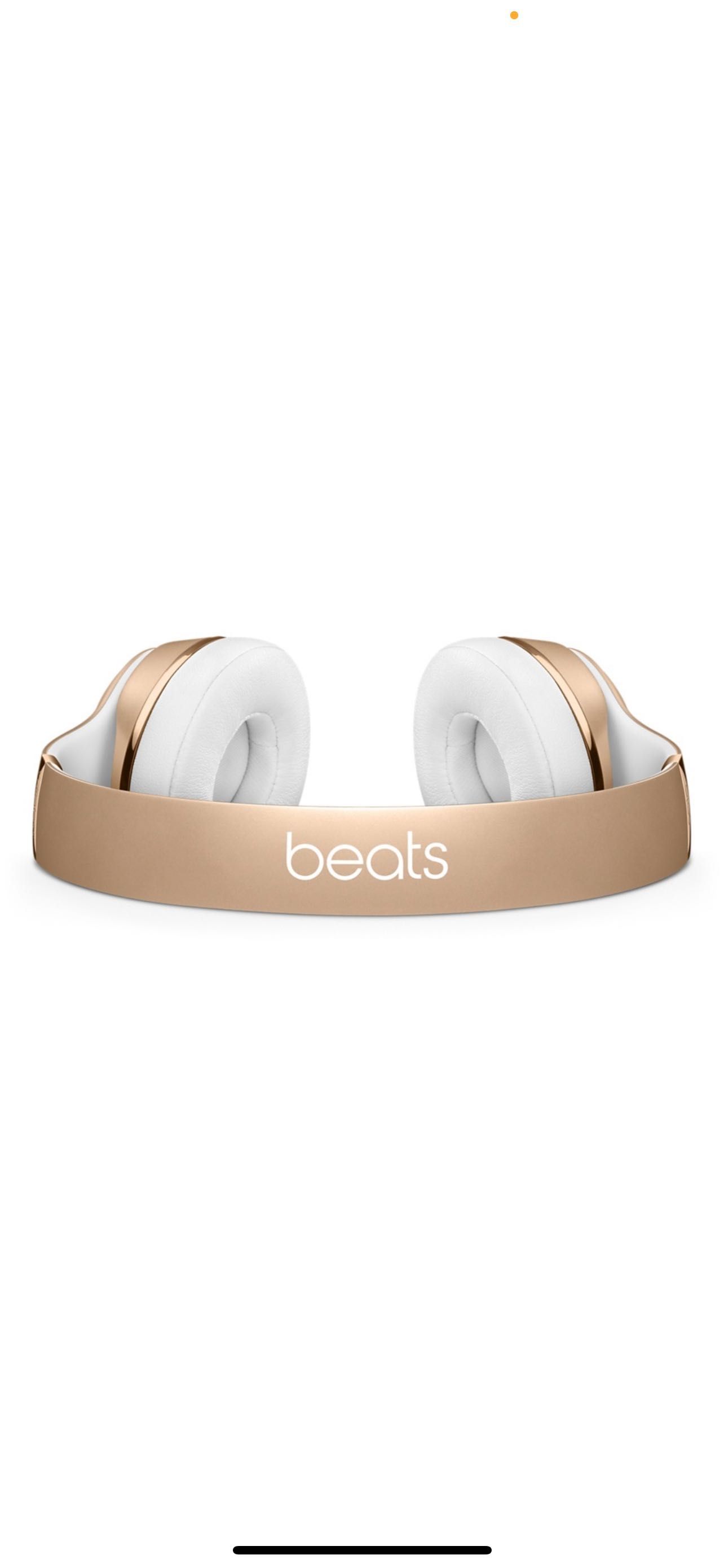 Casti audio cu banda Beats Solo 3 by Dr. Dre, Wireless, Gold