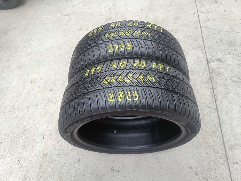 Doua anvelope iarna 245 40 20 pirelli sottozero 3 run flat 6,5 mm 2723