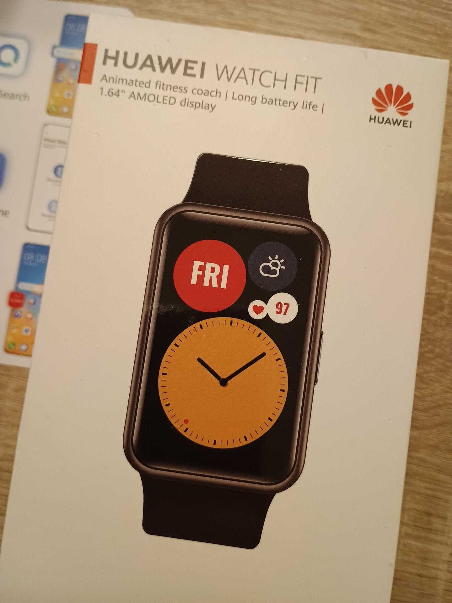 Супер добър Смарт часовник HUAWEI WATCH FIT Black Silicon 46мм SPO2