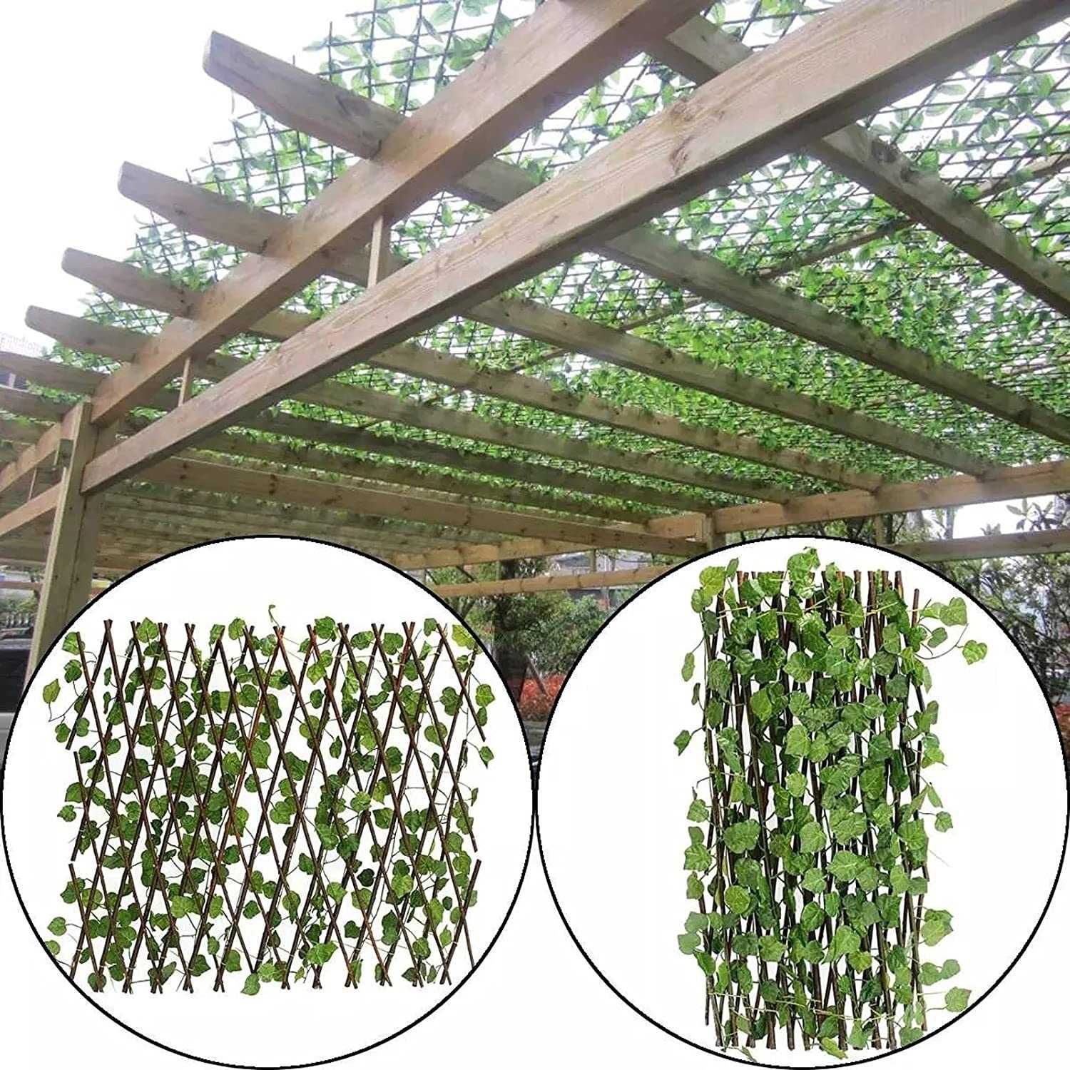 Разтегателна зелена ограда/плет 120х200см