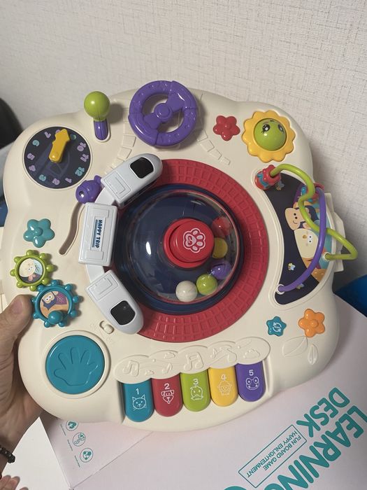 Занимателна музикална маса 2 в 1-страна с активности и с конструктор