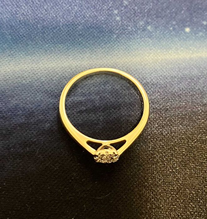 Inel logodna aur 14 K cu garantie si certificat de autenticitate !