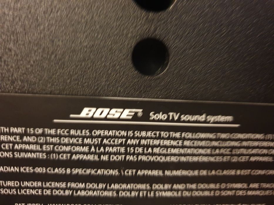 Bose SoundBar Solo TV sound system