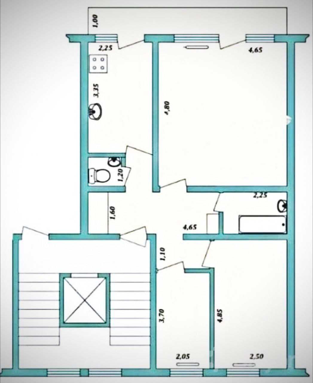 Продаётся 3х комн.квартира - Себзар ( Ганга ) - 72 м2 - 9этаж
