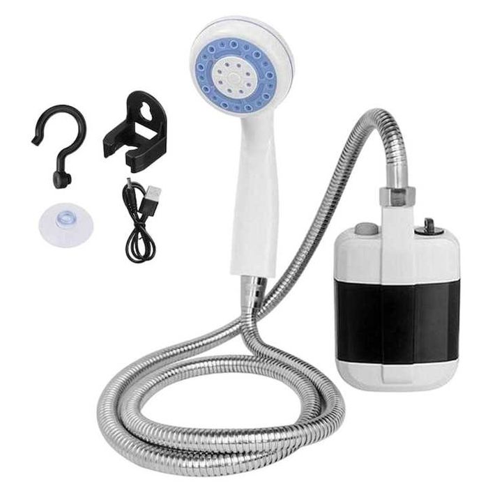 Dus portabil multifuncțional,2200mAh,încărcare USB,furtun 1.5m,set,nou