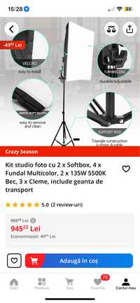 Kit studio foto cu 2 softbox