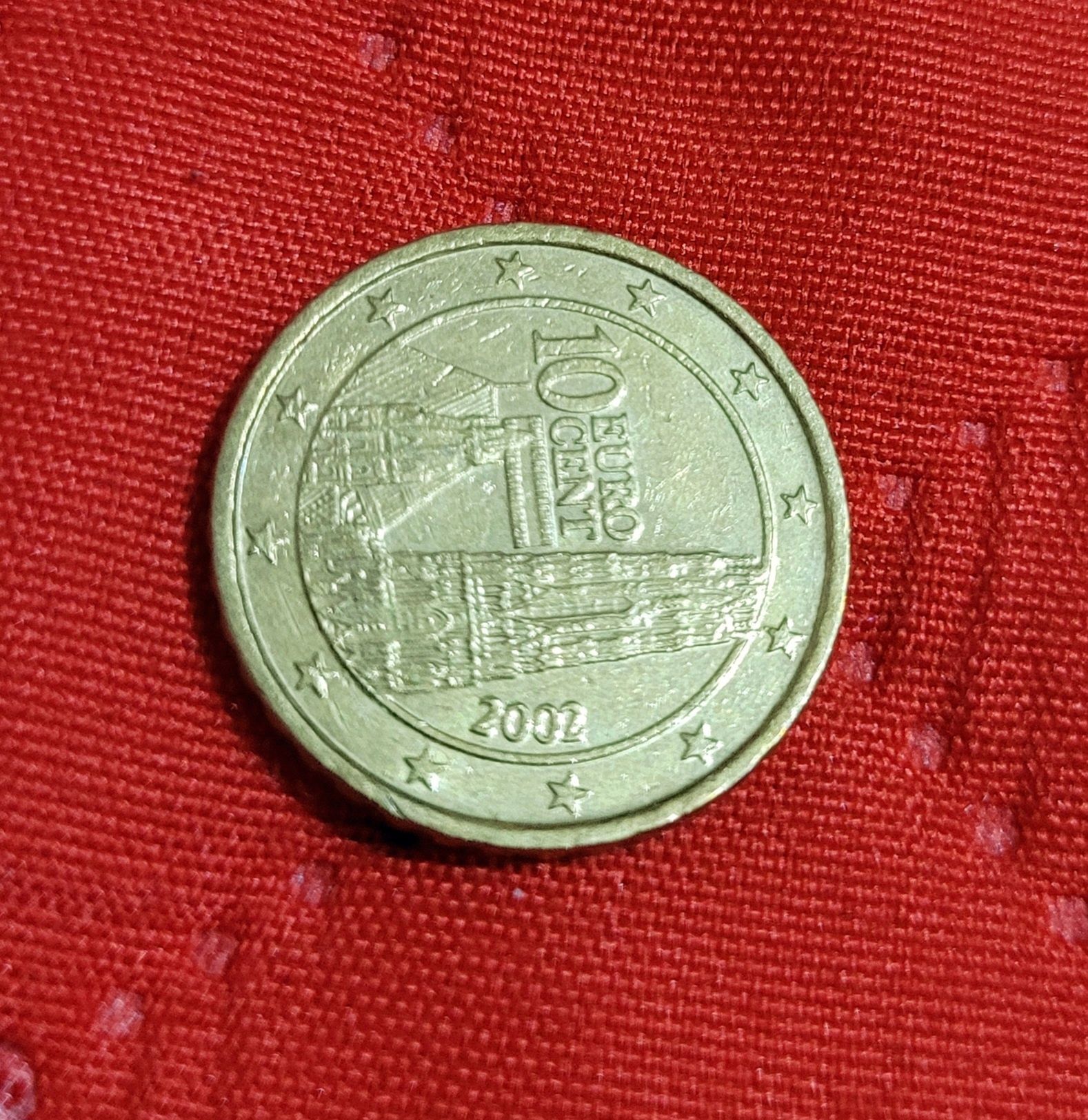 Moneda colecție 10 euro cenți, 2002