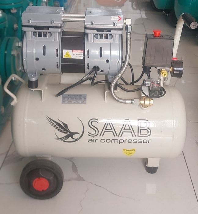 Безшумный воздушный компрессор saab 24L kompressor tovushsiz 100L 200L