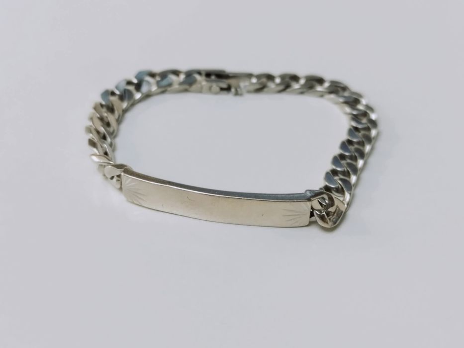 Veche bratara masiva, din argint 925