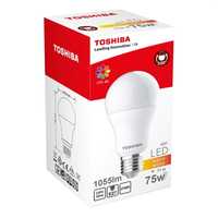 2 x Bec LED A60, E27, putere 11W, lumina alb rece, Toshiba