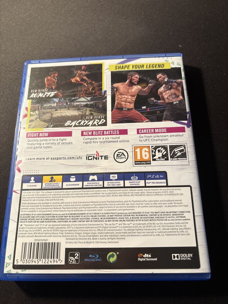 UFC 4 ( PS4/PS5)- реальстичные бои у тебя дома