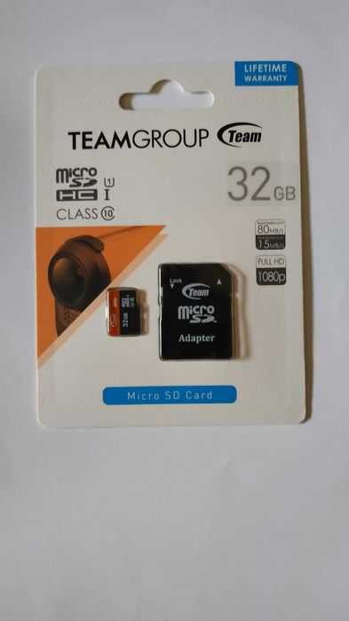Продавам Карти памет 32GB microSDHC - към момента има 2 броя