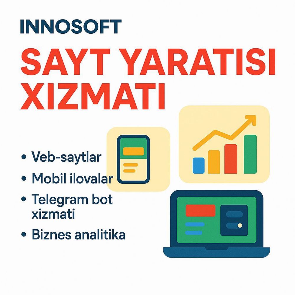 Veb sayt, CRM va Telegram bot | разработка сайтов | Internet magazin