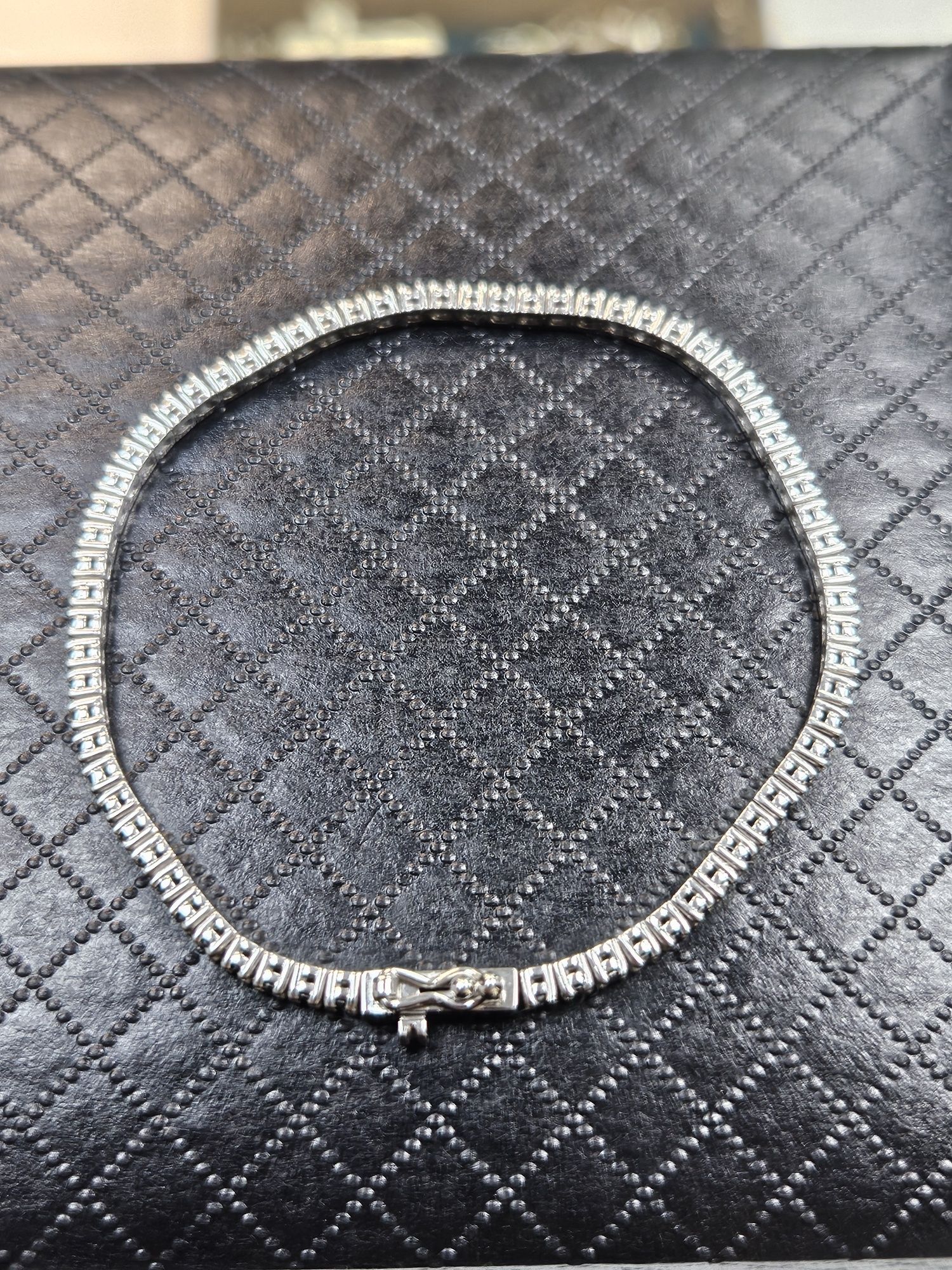 Amanet Vitan 107 Bratara Tenis Aur 14k 585 Diamante Negre