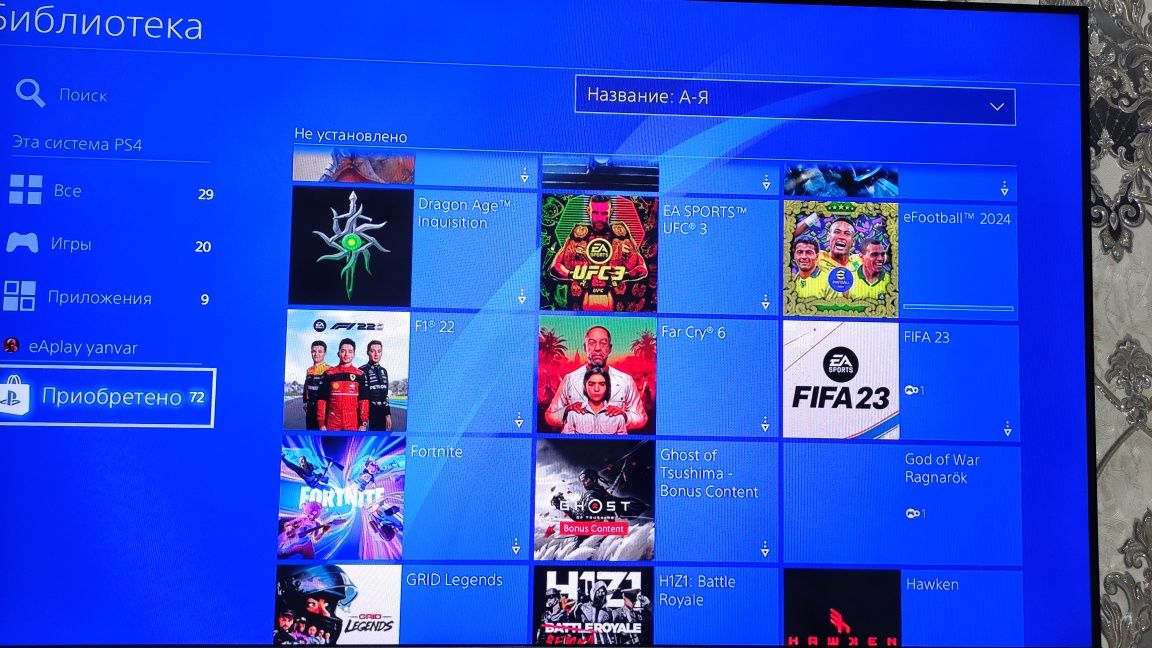 Sony playstation 4 pro 72 ta oʻyin
