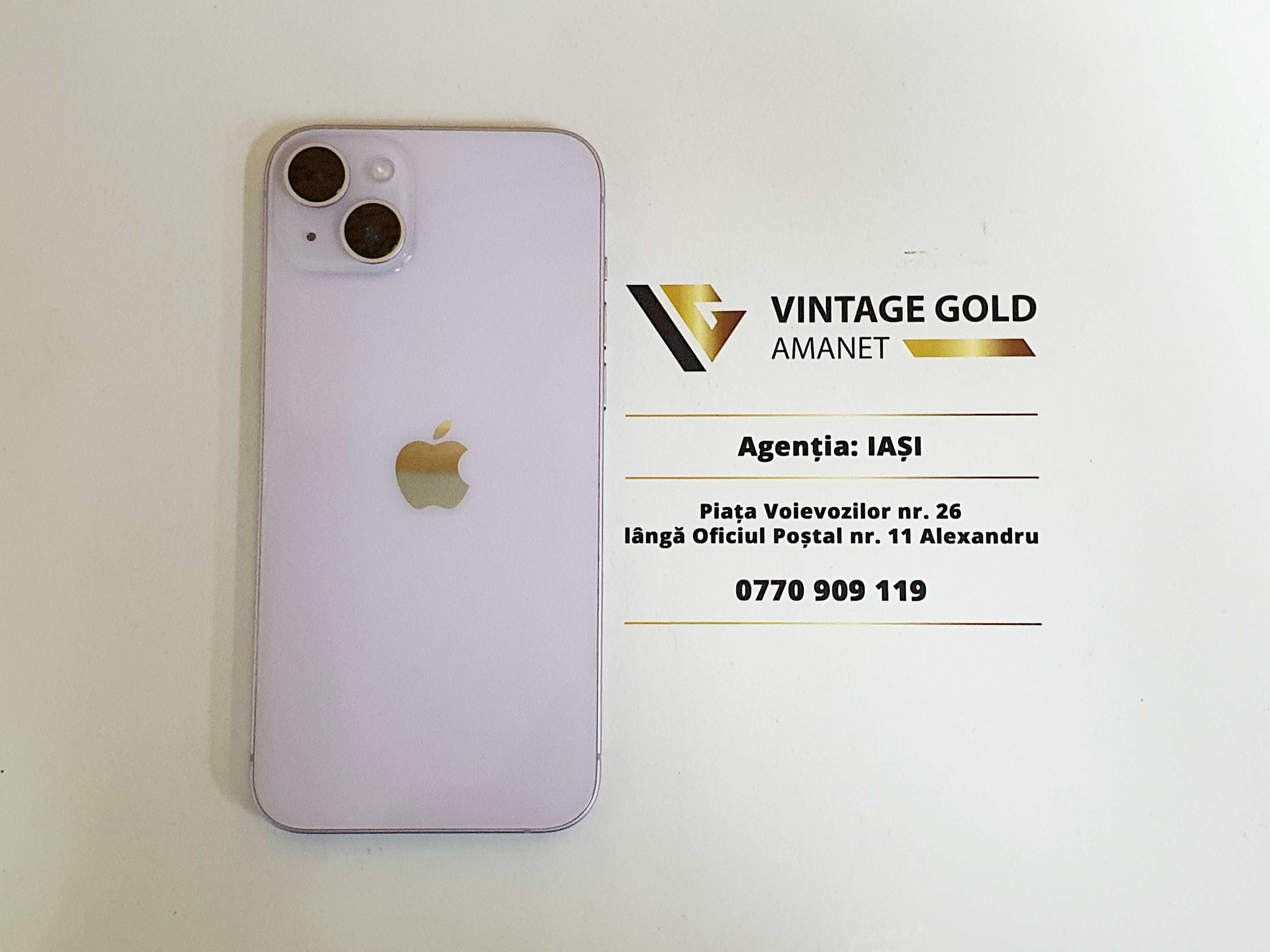 iPhone 14 Plus 5G, 128GB, Purple, 88% Bat, Amanet Vintage Gold Iasi