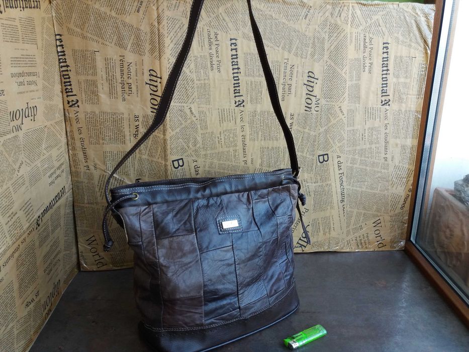 дамска чанта,кожена торба-кафява естествена кожа