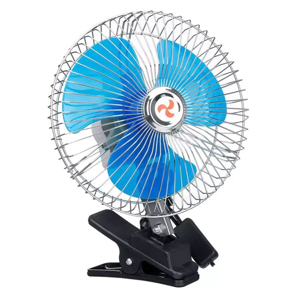 Avtomobil uchun ventilyator qisqichli 12/24V, salonga, sigaret chirog'